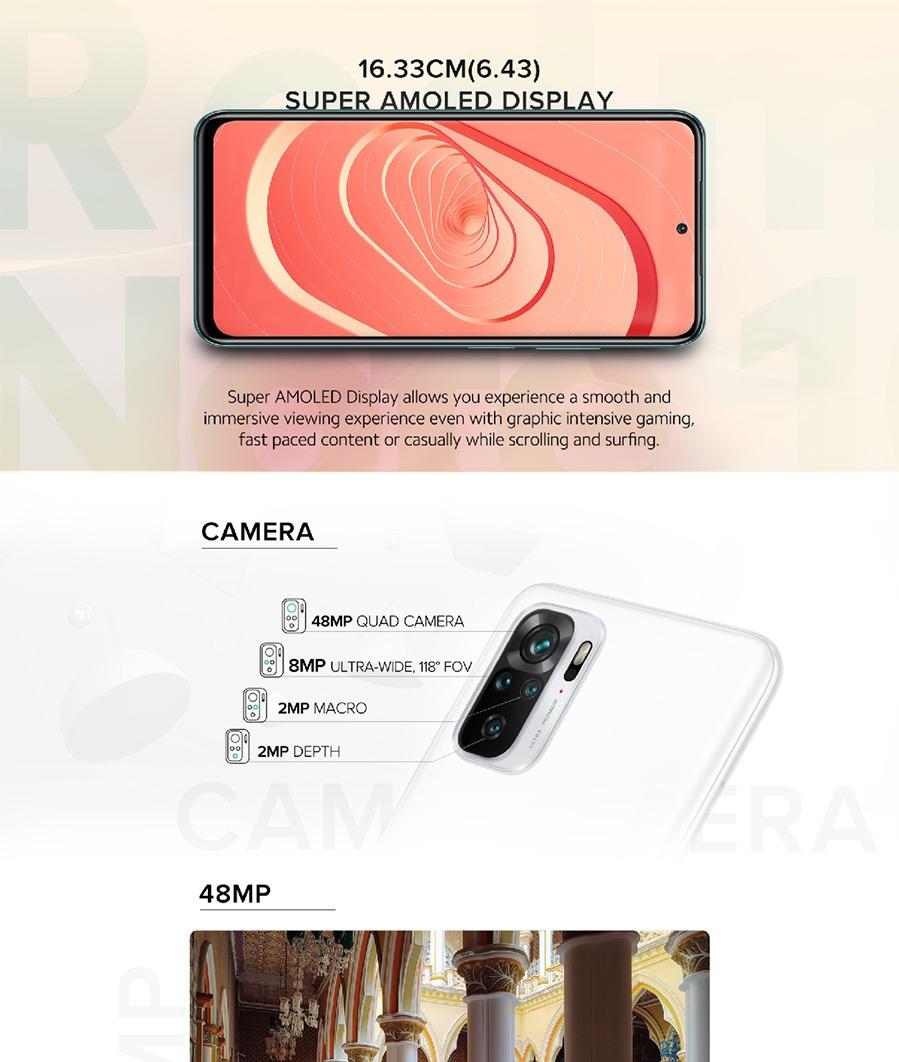 Xiaomi REDMI NOTE 10 EU 4GB 128GB (ONYX GREY)